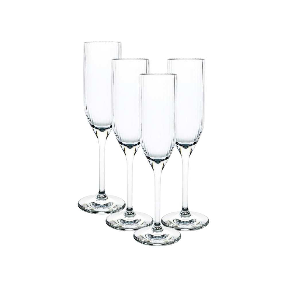 Plastic Noble Champagne Flutes 6oz - Set of 4