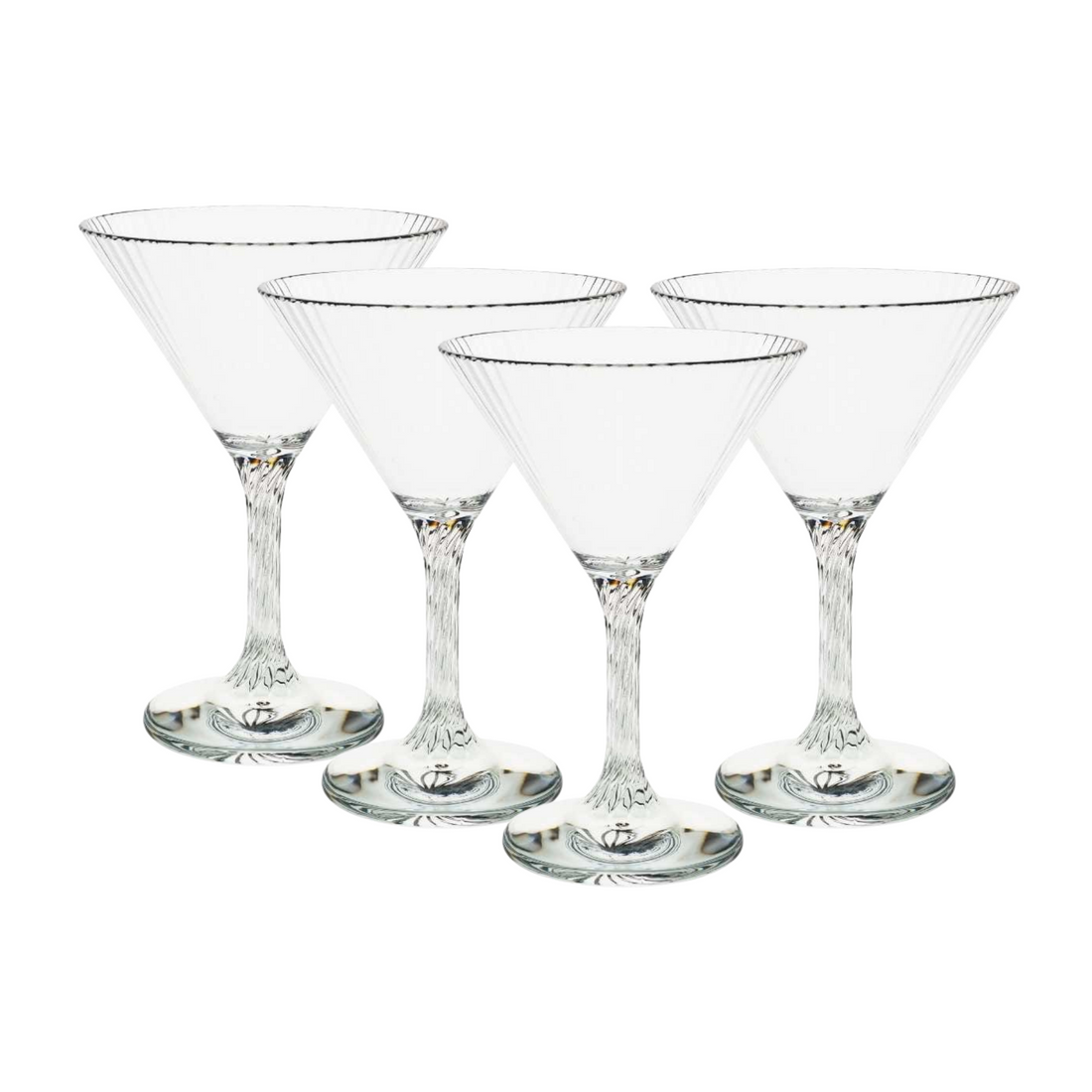 Plastic Noble Martini Glasses 9oz - Set of 4