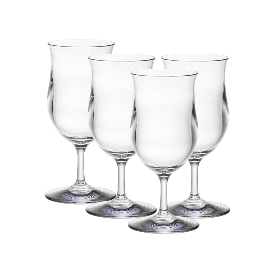 Plastic Pina Colada Glasses 13oz - Set of 4