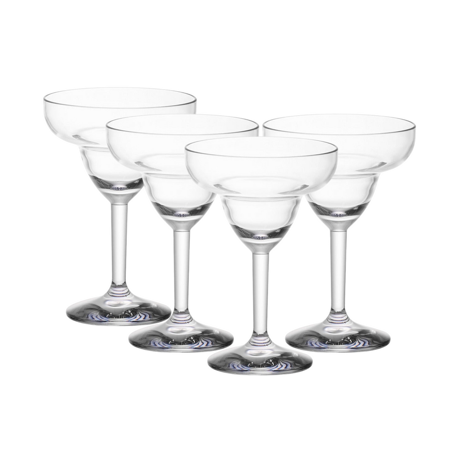 Plastic Margarita Glasses 10.6oz - Set of 4