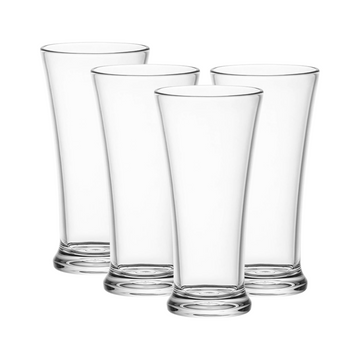 Plastic Pilsner Glasses 14.5oz  - Set of 4